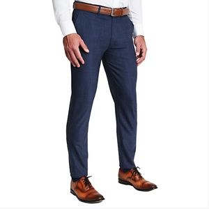 State & Liberty ATHLETIC FIT STRETCH SUIT PANTS Sz 34 - Heathered Navy